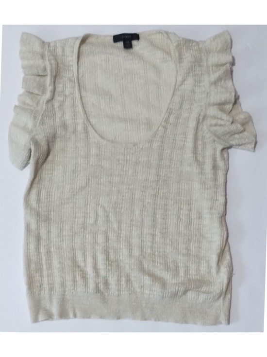 J. Crew Tops - J. Crew Ribbed Knit Top XS Cream Sleeveless